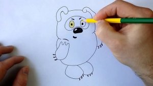 Как нарисовать Винни Пуха карандашом (мультик Винни-Пух идет в гости) - Рисование и раскраска