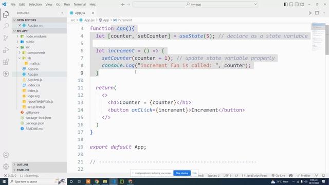 13 React Event handling state 1 смотреть онлайн