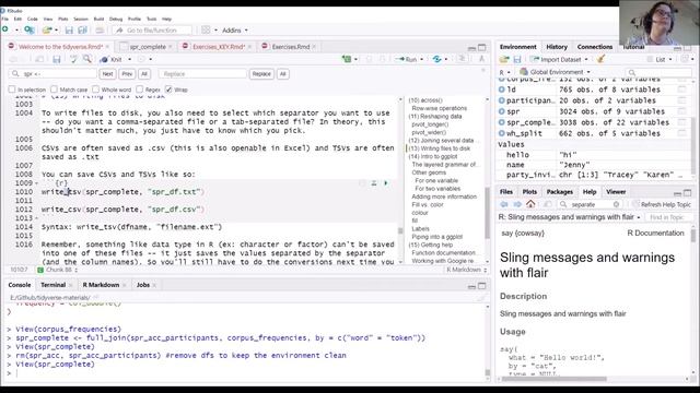 Writing files to disk in R | Part 13: Data wrangling for linguists with tidyverse смотреть онлайн