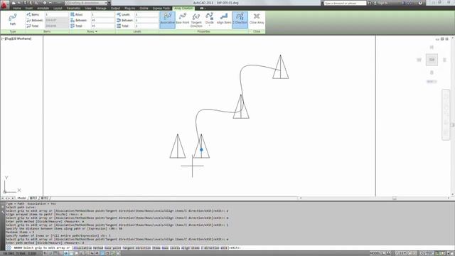 AutoCAD p055 ARray PAth смотреть онлайн