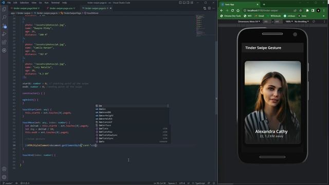 Tinder Swipe Gesture with Ionic Angular | New Year Give-Away смотреть онлайн