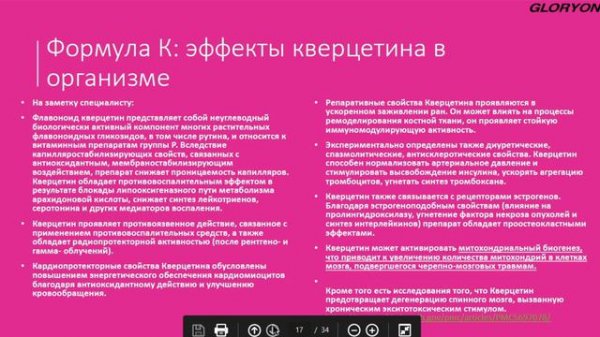 Элементы жизни GLORYON: «Формула-К»