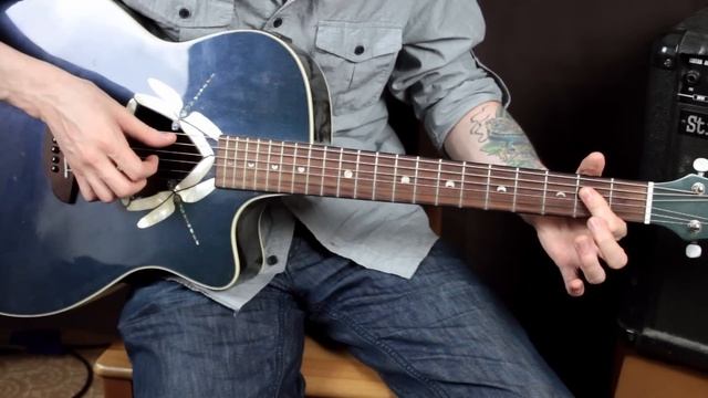 Акустический блюз рифф - Как играть блюз - Уроки игры на гитаре Первый Лад смотреть онлайн