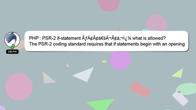 PHP : PSR-2 if-statement ÃƒÂ¢Ã¢â€šÂ¬Ã¢â‚¬ï¿½ what is allowed? смотреть онлайн