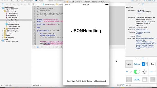 JSON tutorial in IOS 8 Objective C смотреть онлайн