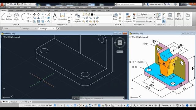 Iso-metric Drawing In AutoCAD for Beginners | Exercise 16 | Basics to Advance смотреть онлайн