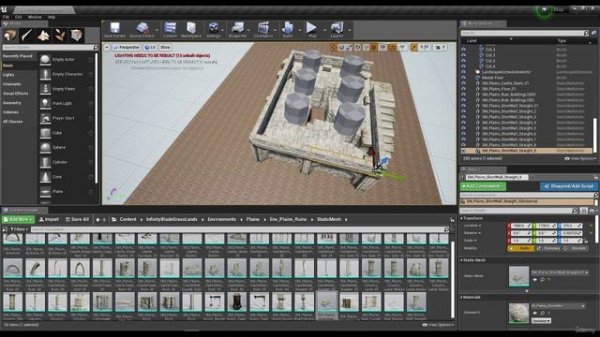 10 - Building Our  3D Level (Unreal Engine) - 13 Assets Placing Section 5