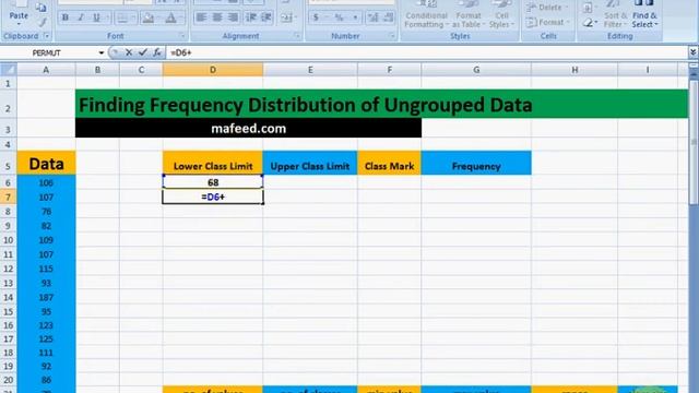 Finding Frequency Distribution of Ungrouped Data in MS Excel смотреть онлайн