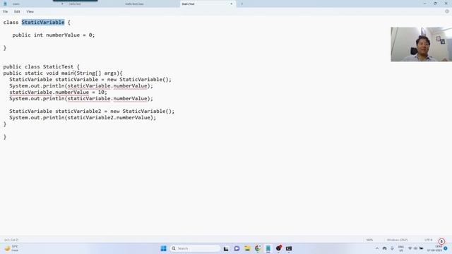 Java SE: static variable смотреть онлайн