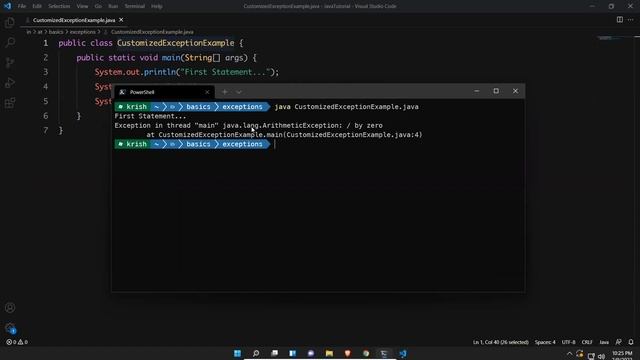 Customized Exception in Java | Exception Handling in Java | Custom Exception in java смотреть онлайн