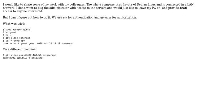 Unix & Linux: Share a git repo over LAN смотреть онлайн
