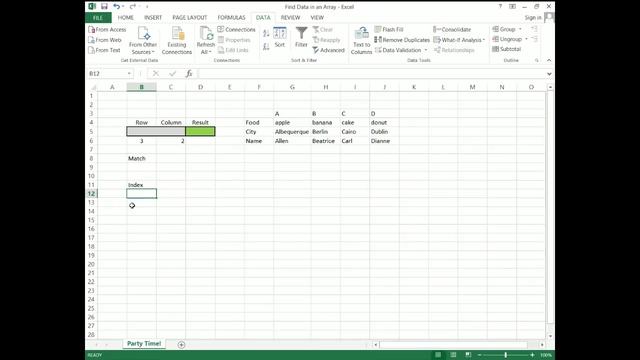 Excel - Find data in an array! Match(), Index(), and Dropdown boxes! смотреть онлайн