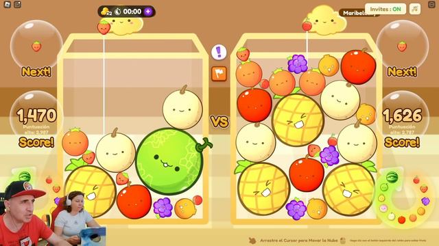 Duelo Watermelon En Suika Game Roblox!! Mari Vs The Polo!!