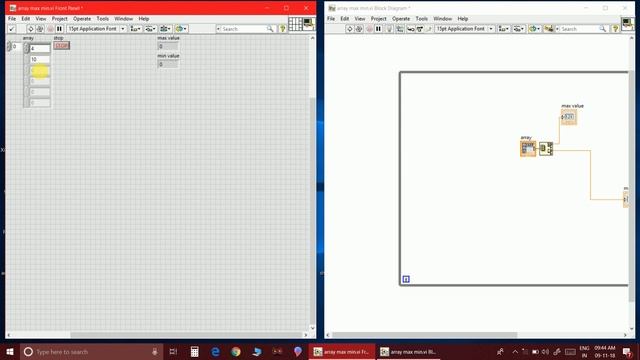 Array max and min using NI LabVIEW смотреть онлайн