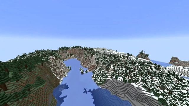 Minecraft 1.18 taiga village on shore with lush caves near snowy biomes seed for java and bedrock смотреть онлайн