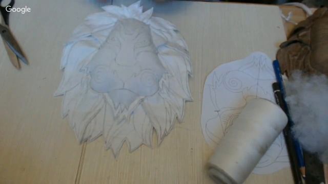 Лев в технике грунтованный текстиль. Интерьерная композиция смотреть онлайн