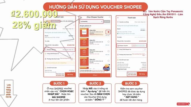 Máy Tăm Nước Cầm Tay Panasonic Công Nghệ Siêu Âm EW1511 - Làm Sạch Răng Nướu смотреть онлайн