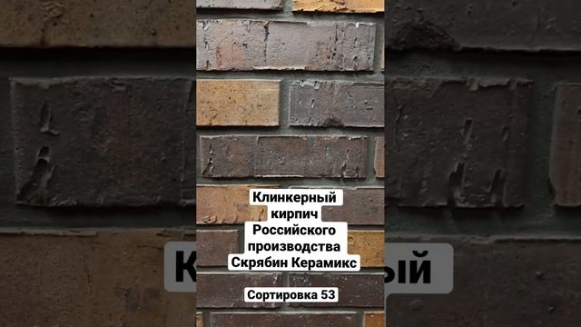 #Обзор Клинкерный Кирпич Российского производства Скрябин Керамикс. Сортировка 53. смотреть онлайн