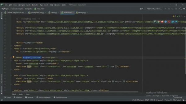 Online Python Compiler With Django | Final Year Project With Source Code