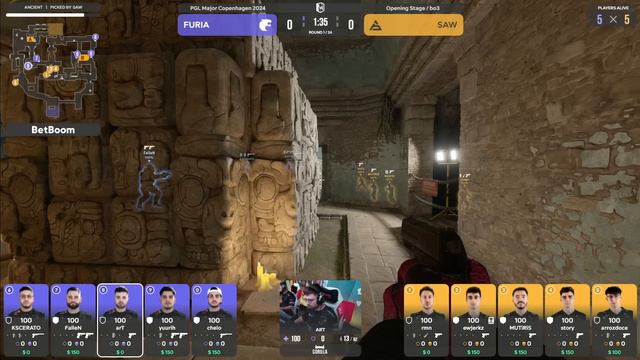 SAW vs FURIA | ХАЙЛАЙТЫ | PGL Copenhagen Major смотреть онлайн