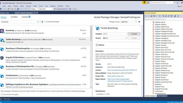 Installing Twitter Bootstrap Package to Visual Studio Project Via NUget смотреть онлайн