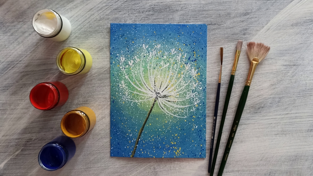 Урок по рисованию одуванчика гуашью смотреть онлайн