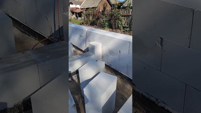 Кладка стен из газобетона в 2023году Могилевский КСИ Д400 блок 400мм смотреть онлайн