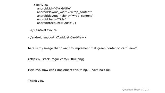 Android : how to set colored border on cardview смотреть онлайн