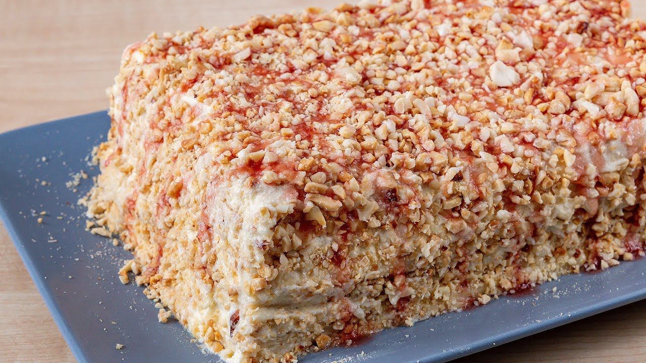 Вкусный торт из 3 ингредиентов за 30 минут, простой рецепт