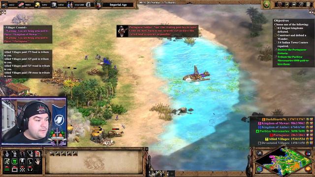 Babur 5 - The Rajputs (Hard) + Achievement | Age of Empires 2: Definitive Edition смотреть онлайн