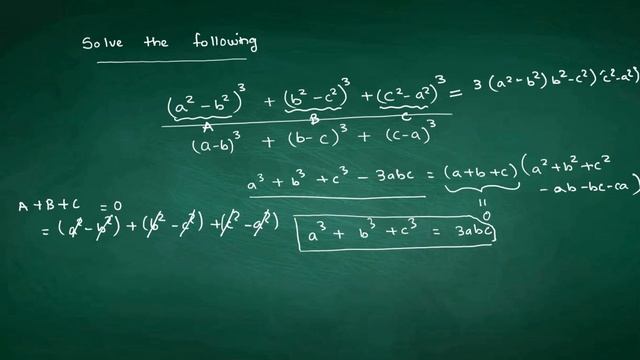 Algebraic Expression 1 | {(a^2-b^2)^3+(b^2-c^2)^3+(c^2-a^2)^3}/{(a-b)^3+(b-c)^3+(c-a)^3} смотреть онлайн