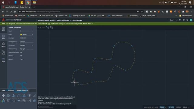 v5 AutoCAD Web Taller Gratuito - Comando SPline смотреть онлайн