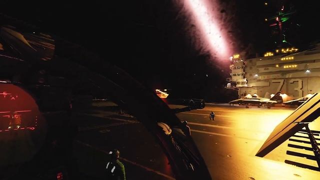 DCS: F-14 Tomcat Rainy Night Supercarrier Takeoff | 4K Ultra Settings смотреть онлайн