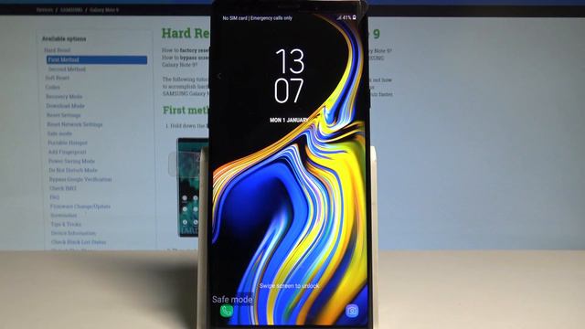 How to Enter Safe Mode on SAMSUNG Galaxy Note 9 - Exit Safe Mode |HardReset.Info смотреть онлайн