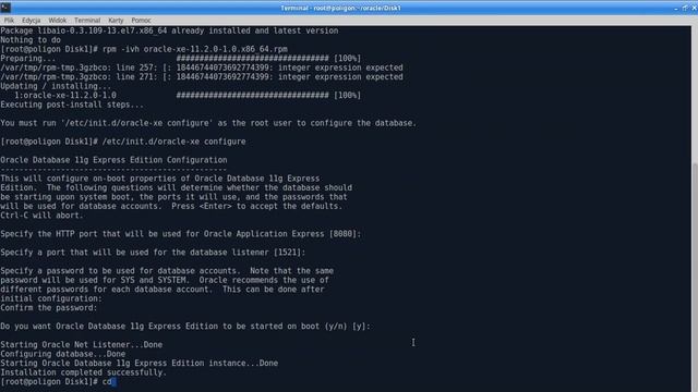 Oracle 11g EE - Instalacja bazy danych w systemie Linux CentOS смотреть онлайн