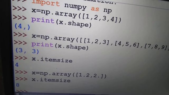 Class 12 ip practical of shape n size numpy part ,7 смотреть онлайн