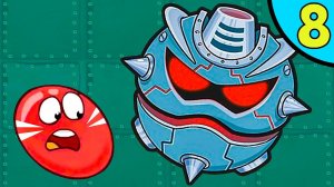 Несносный КРАСНЫЙ ШАР против злодеев в масках #8. Мрачная фабрика 4. Мультик Red Ball на Игрули TV