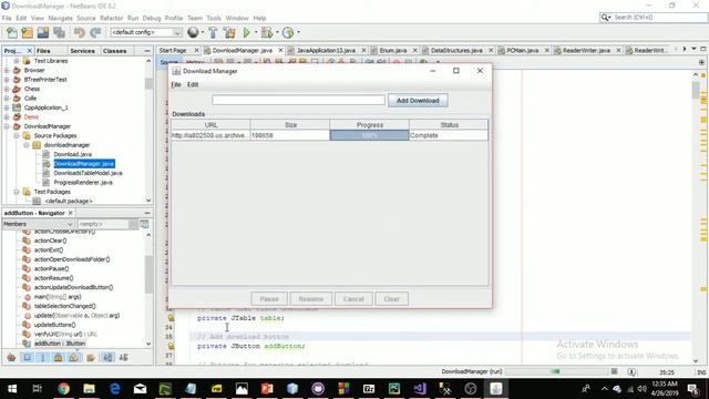 Java Download Manager Application смотреть онлайн