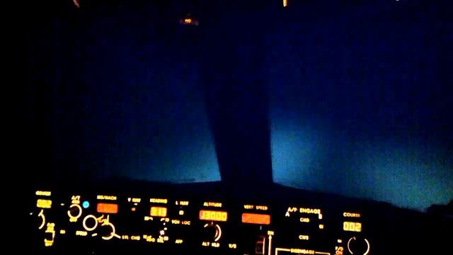 St. Elmo's fire captured during the approach yesterday. смотреть онлайн