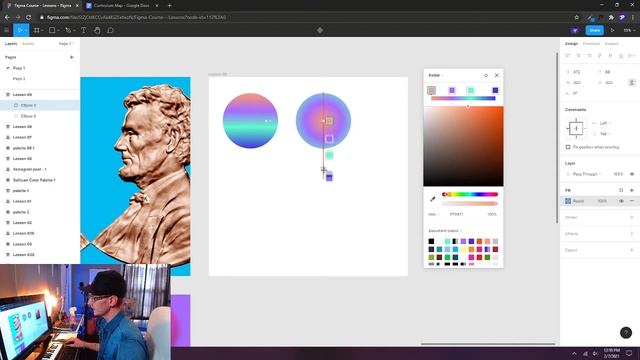 Figma Course 09: Gradient Fills Advanced смотреть онлайн
