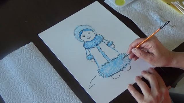 Рисуем Снегурочку! смотреть онлайн