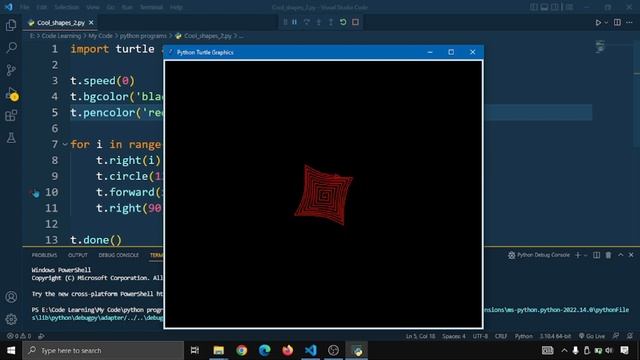 Make python turtle program with simple step #2 смотреть онлайн