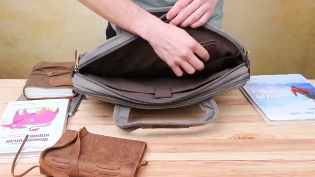 Обзор текстильной сумки для ноутбука Vintage 20087 смотреть онлайн