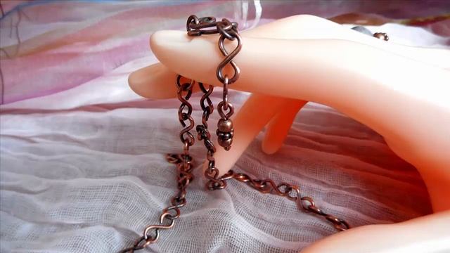 Из холодного фарфора и медной проволоки Колье УТЕШЕНИЕ Wire wrap смотреть онлайн