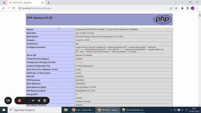 Server Version Infomration Appache , PHP and MySQL смотреть онлайн