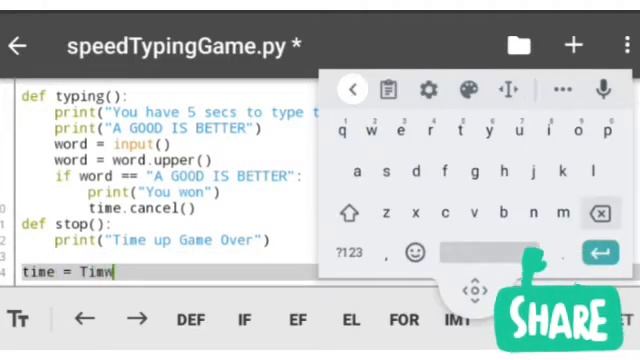 SPEED TYPING GAME IN PYTHON - threading смотреть онлайн