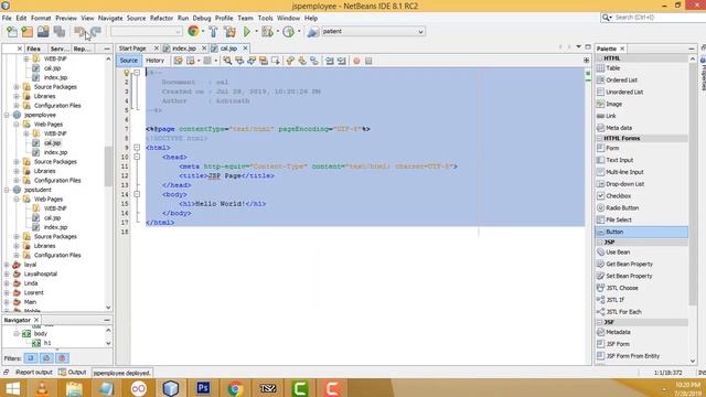 Employee Salary Calculation Using Jsp