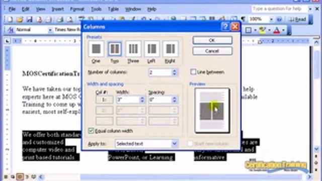 Word 2003 Revise Column Structure смотреть онлайн