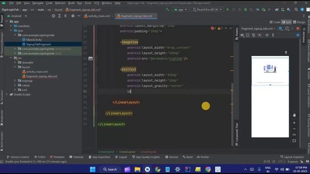 Login and Signup Page in Android Studio using TabLayout and ViewPager2 | XML Design смотреть онлайн
