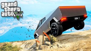 БЕЗУМНЫЙ КРАШ ТЕСТ ТЕСЛА КИБЕРТРАК В ГТА 5 МОДЫ! РЕАЛИСТИЧНЫЕ ПОВРЕЖДЕНИЯ ОБЗОР МОДОВ GTA 5! ГТА МОД